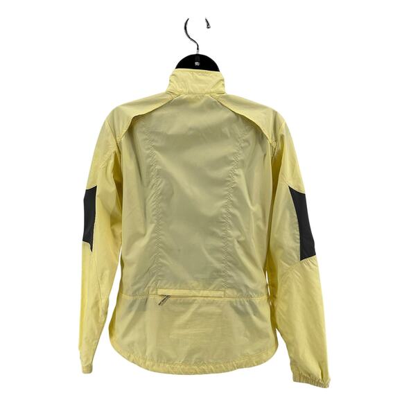 Nike Windbreaker Jacket WMNS S Yellow Full Zip, Reflective Sleeves, Lightweight - Picture 7 of 13